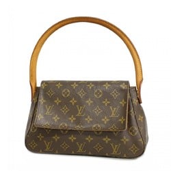 Louis Vuitton Shoulder Bag Monogram Looping M51147 Brown Ladies