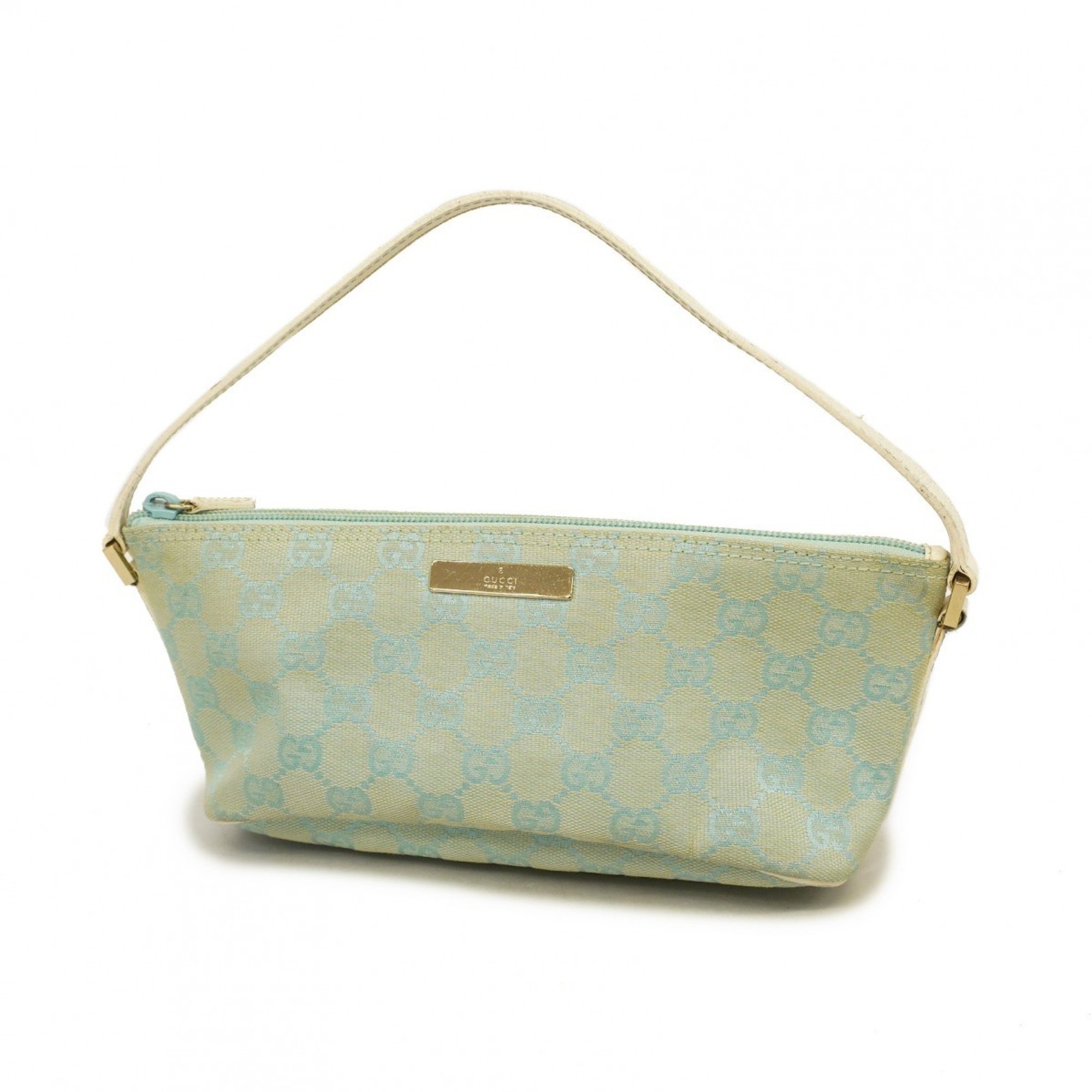 Gucci Pouch GG Canvas 039 1103 White Blue Women's