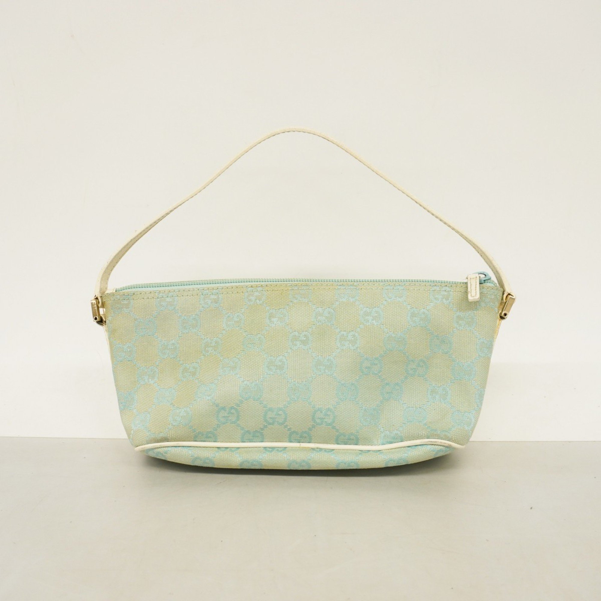 Gucci Pouch GG Canvas 039 1103 White Blue Women's