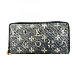 Louis Vuitton Long Wallet Monogram Jacquard Zippy M82468 Navy Women's