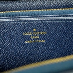 Louis Vuitton Long Wallet Monogram Jacquard Zippy M82468 Navy Women's