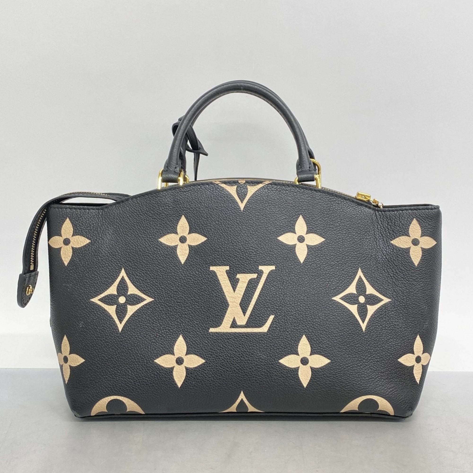 Louis Vuitton Handbag Monogram Empreinte Petit Pale PM M58913 Black Beige Women's