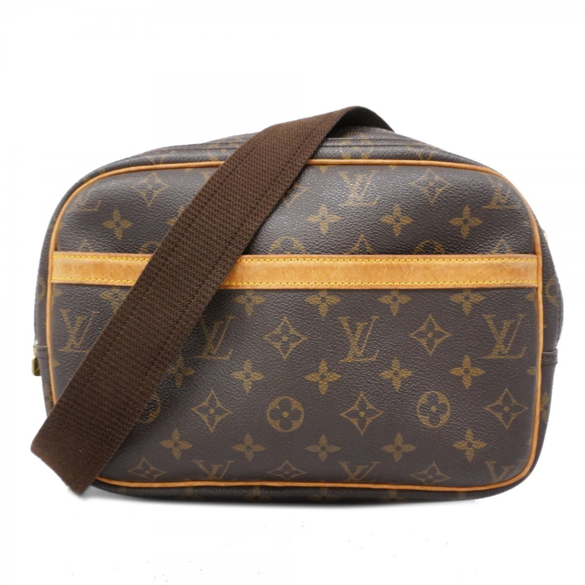 Louis Vuitton Shoulder Bag Monogram Reporter PM M45254 Brown Ladies