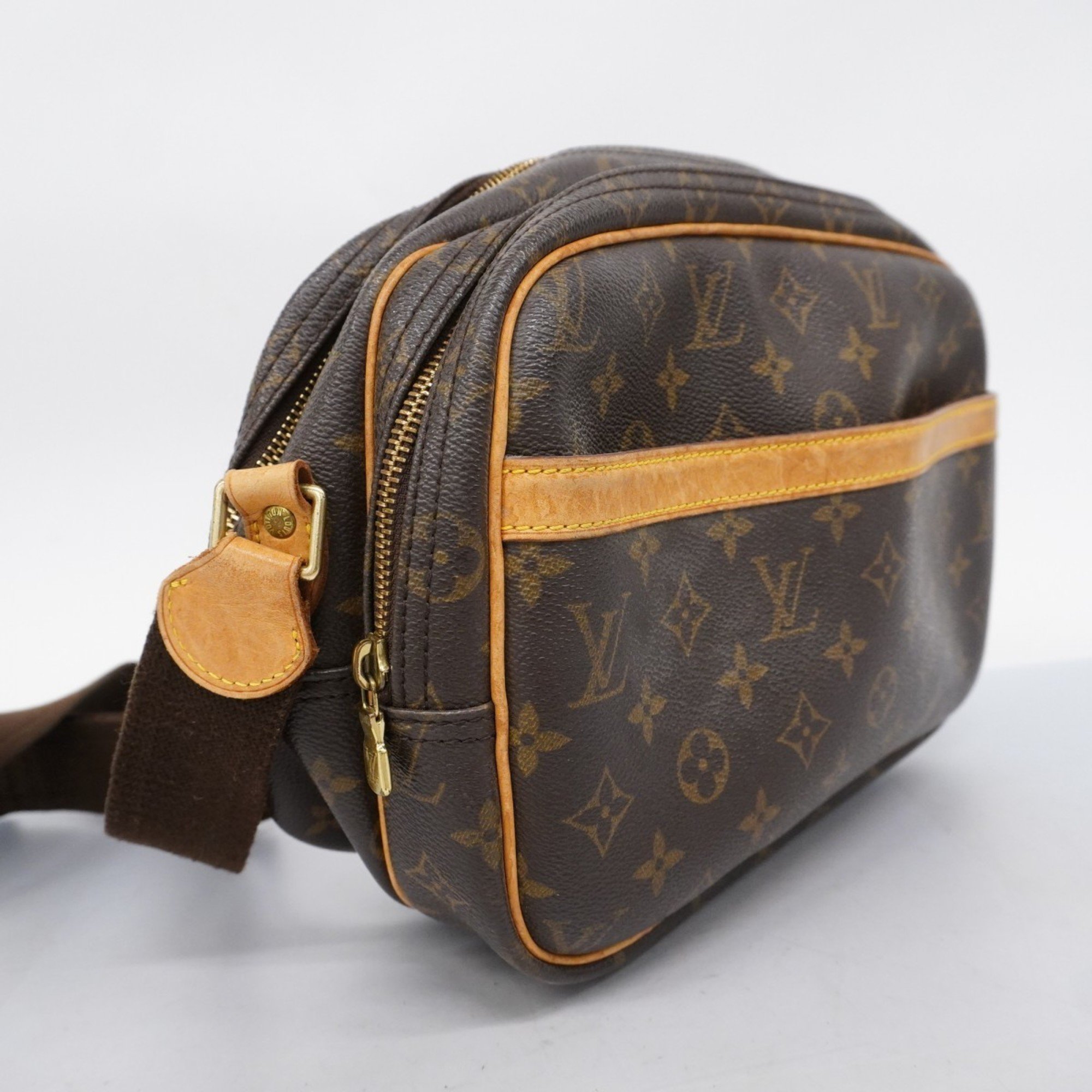 Louis Vuitton Shoulder Bag Monogram Reporter PM M45254 Brown Ladies