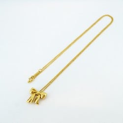 Tiffany Necklace Ribbon K18YG Yellow Gold Ladies