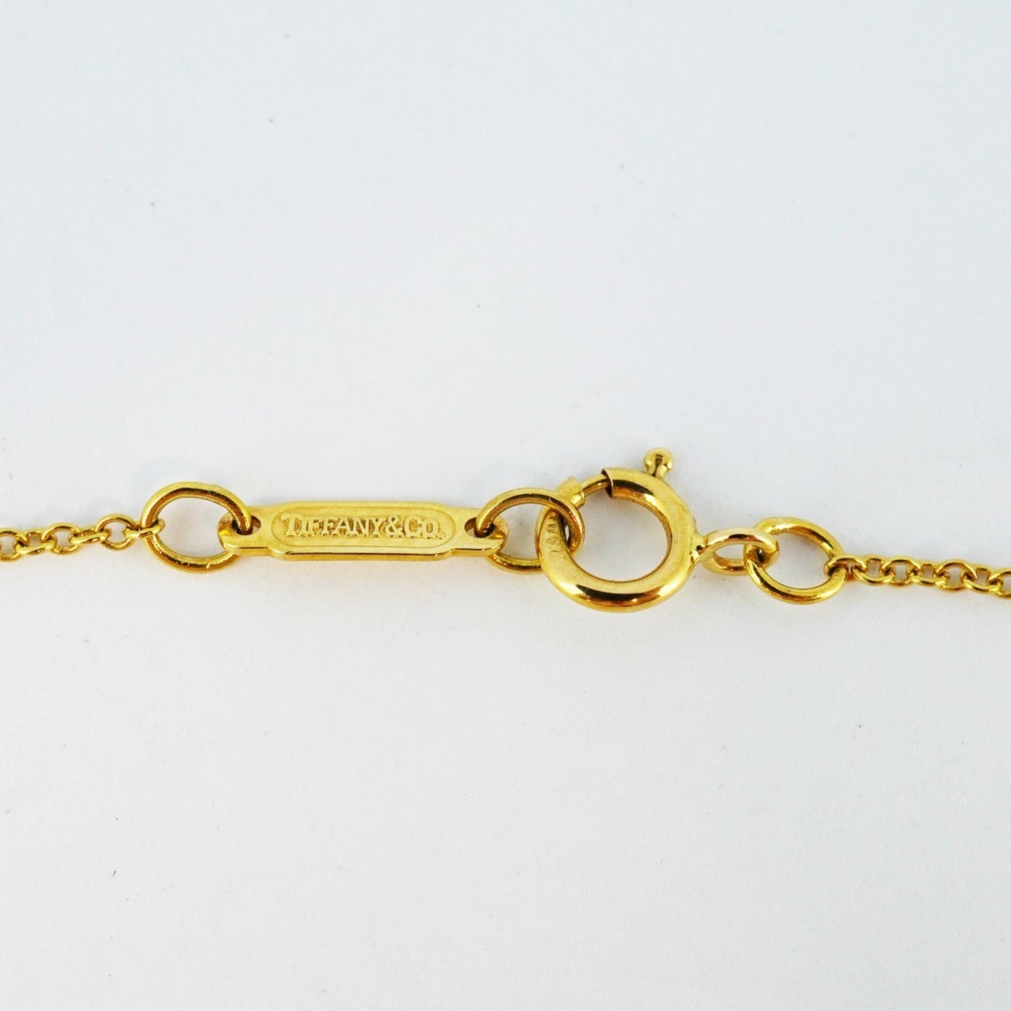 Tiffany Necklace Ribbon K18YG Yellow Gold Ladies