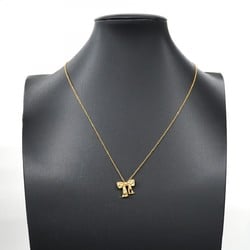 Tiffany Necklace Ribbon K18YG Yellow Gold Ladies