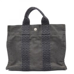 Hermes Tote Bag Air Line PM Canvas Grey Women's