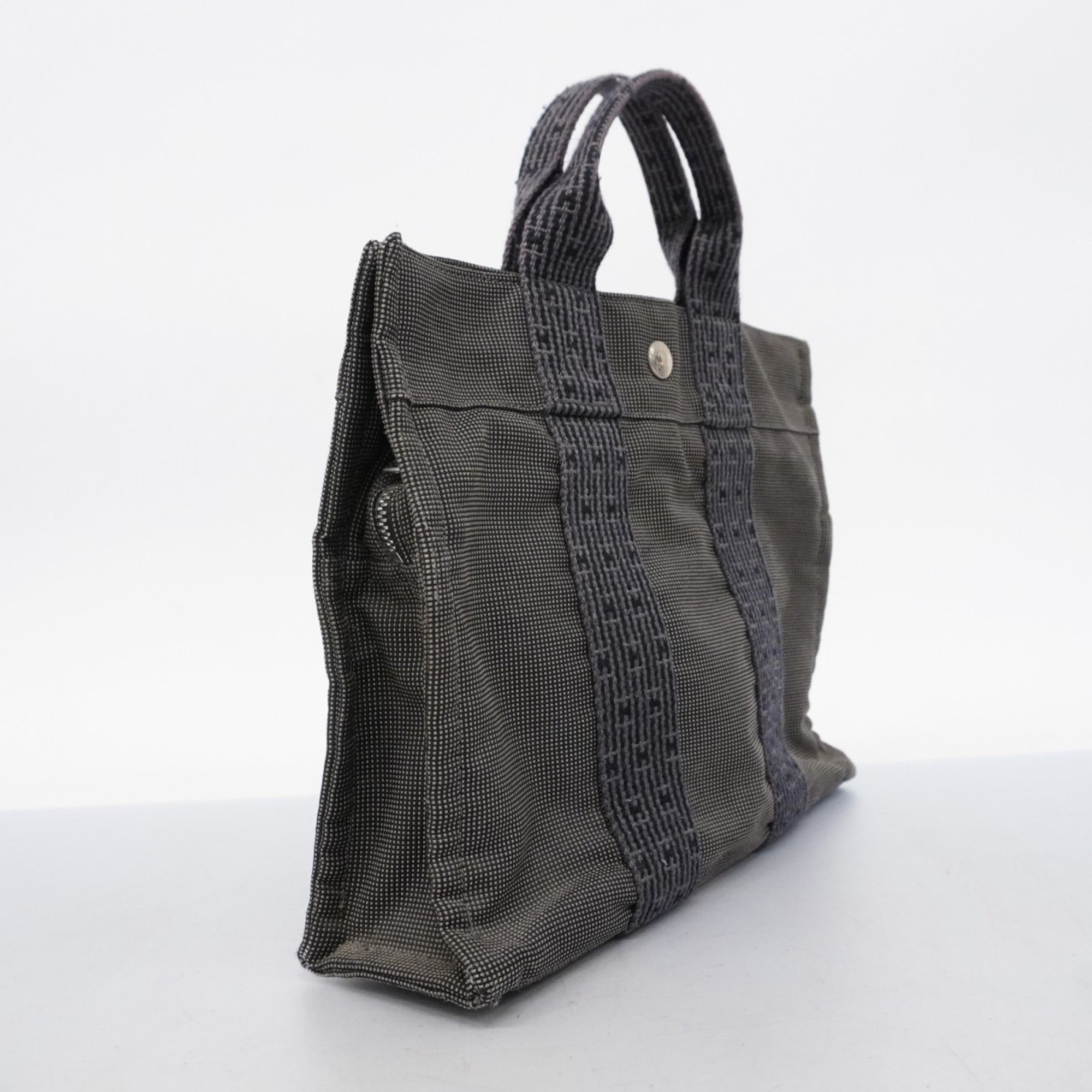 Hermes Tote Bag Air Line PM Canvas Grey Women's