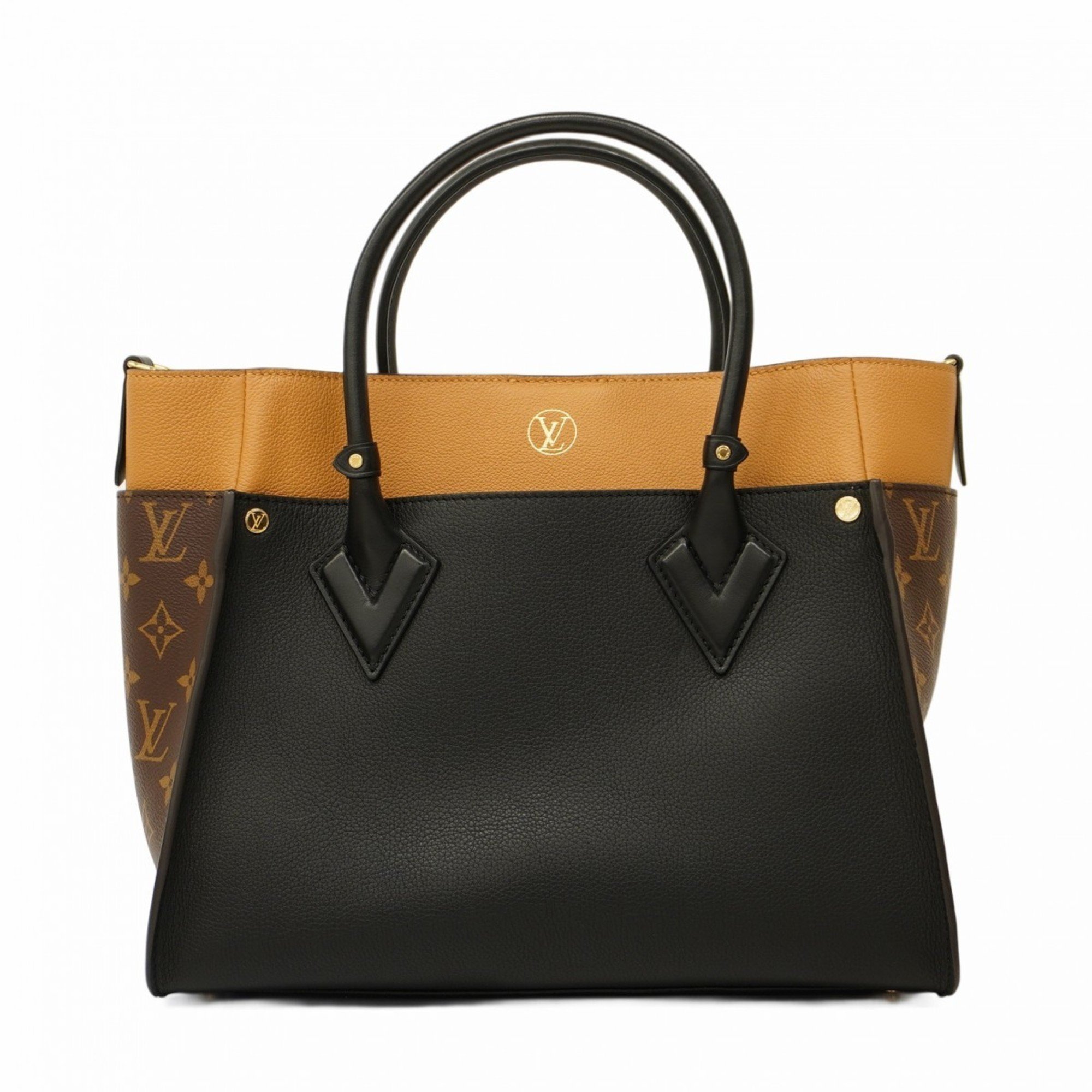 Louis Vuitton Handbag On My Side MM M53823 Noir Ladies