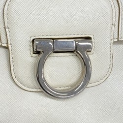 Salvatore Ferragamo Handbag Gancini Leather White Women's