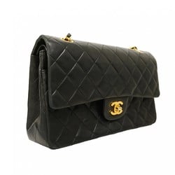 Chanel Shoulder Bag Matelasse Lambskin Black Women's