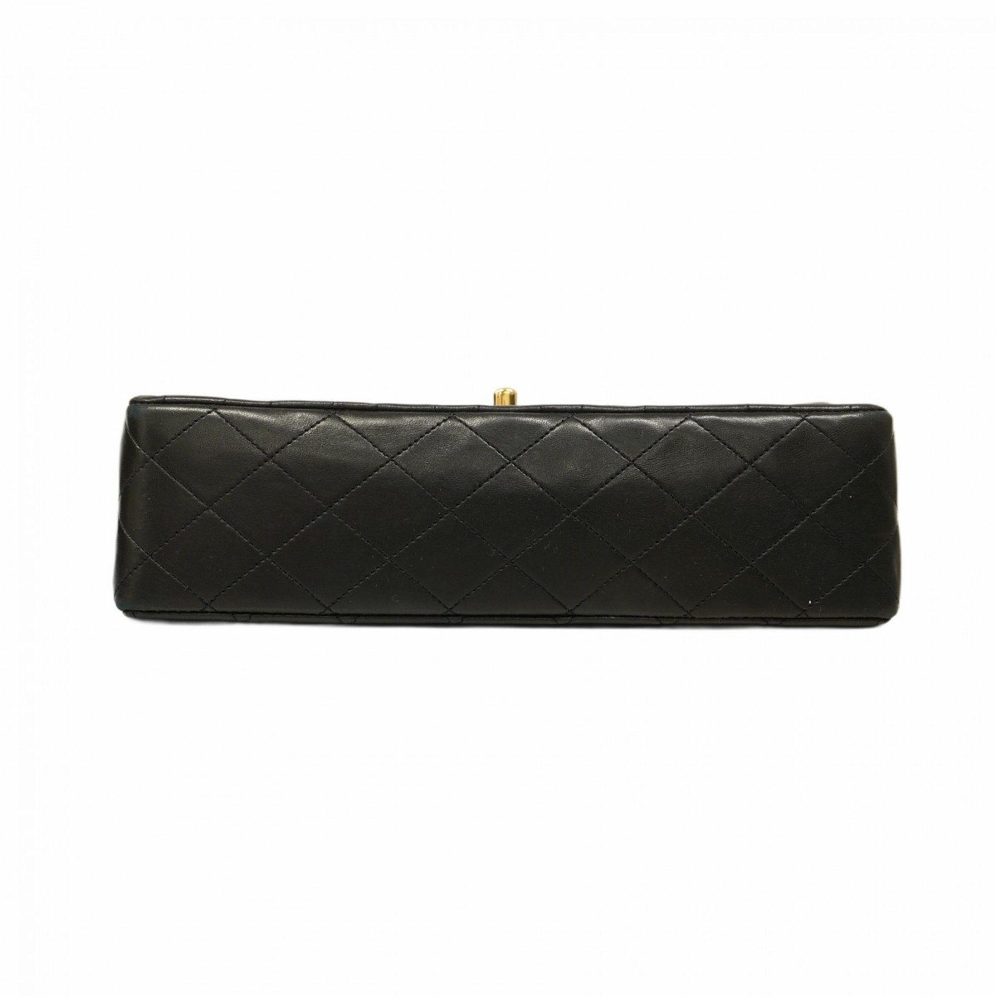 Chanel Shoulder Bag Matelasse Lambskin Black Women's