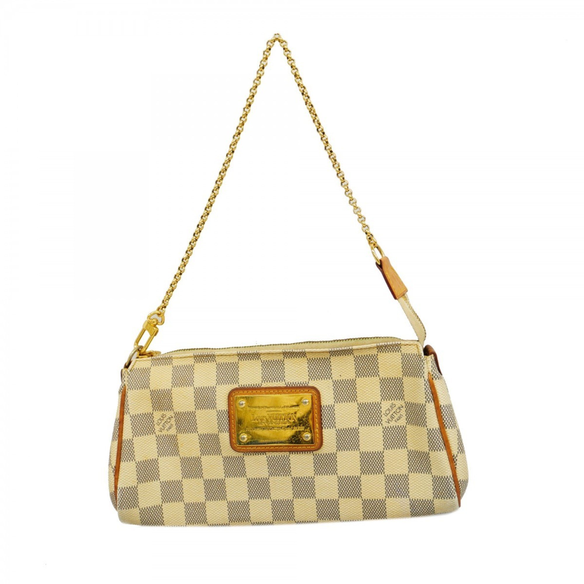 Louis Vuitton Shoulder Bag Damier Azur Eva N55214 White Ladies