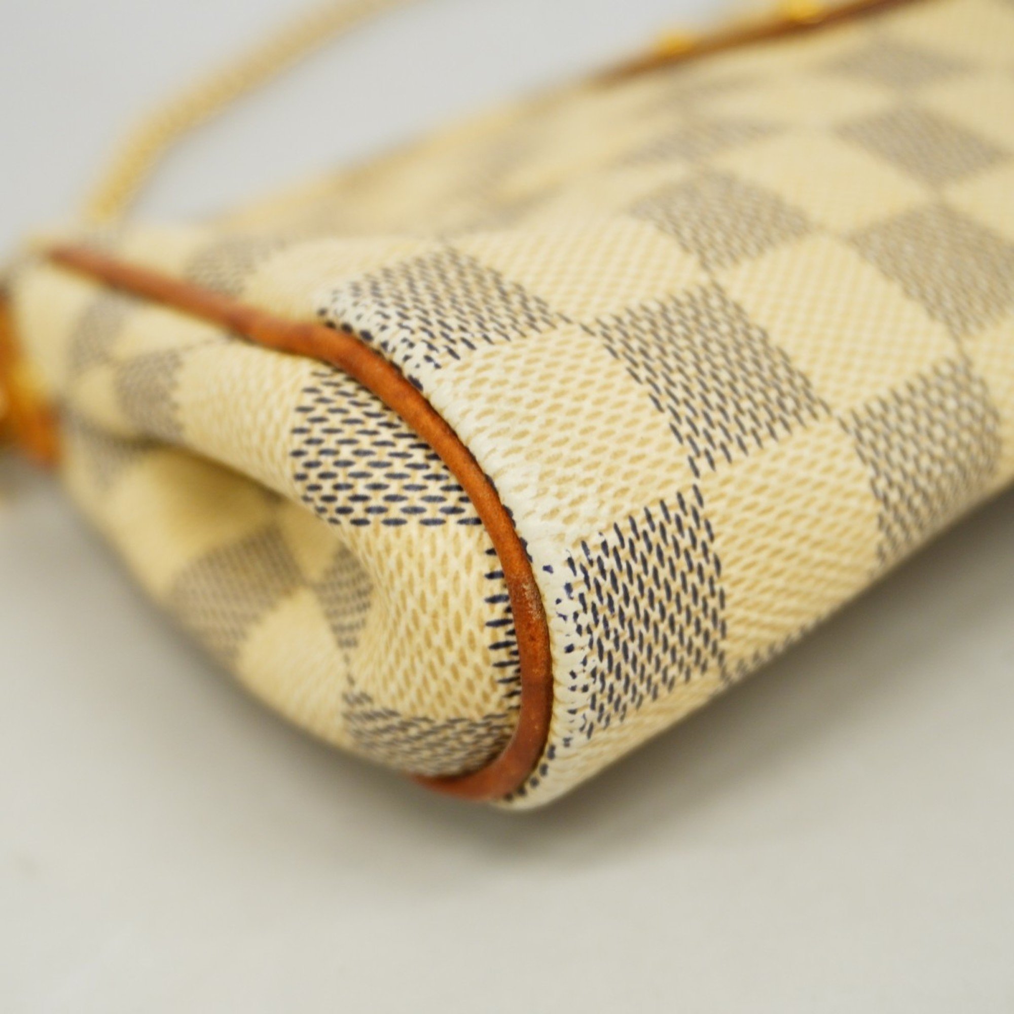 Louis Vuitton Shoulder Bag Damier Azur Eva N55214 White Ladies