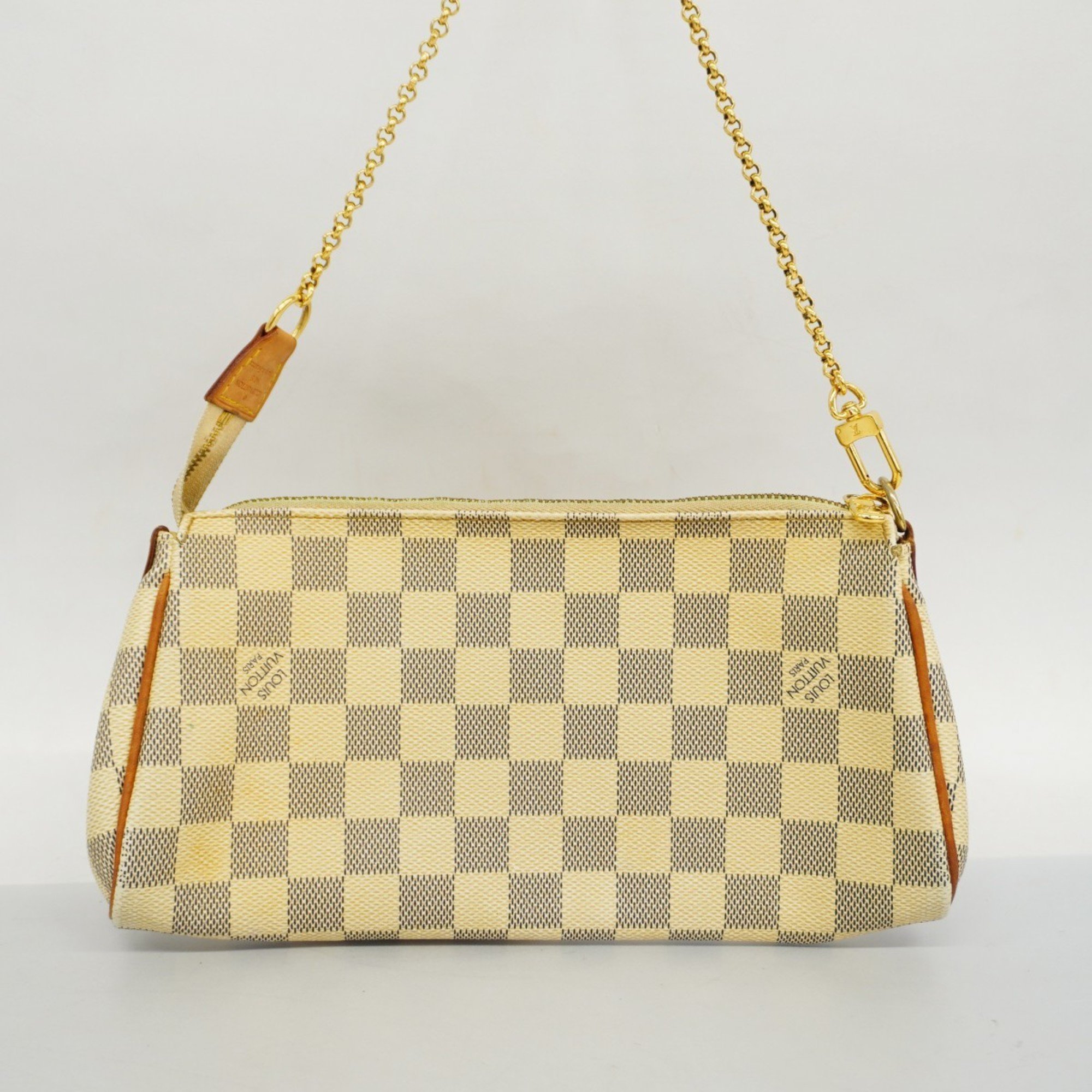 Louis Vuitton Shoulder Bag Damier Azur Eva N55214 White Ladies