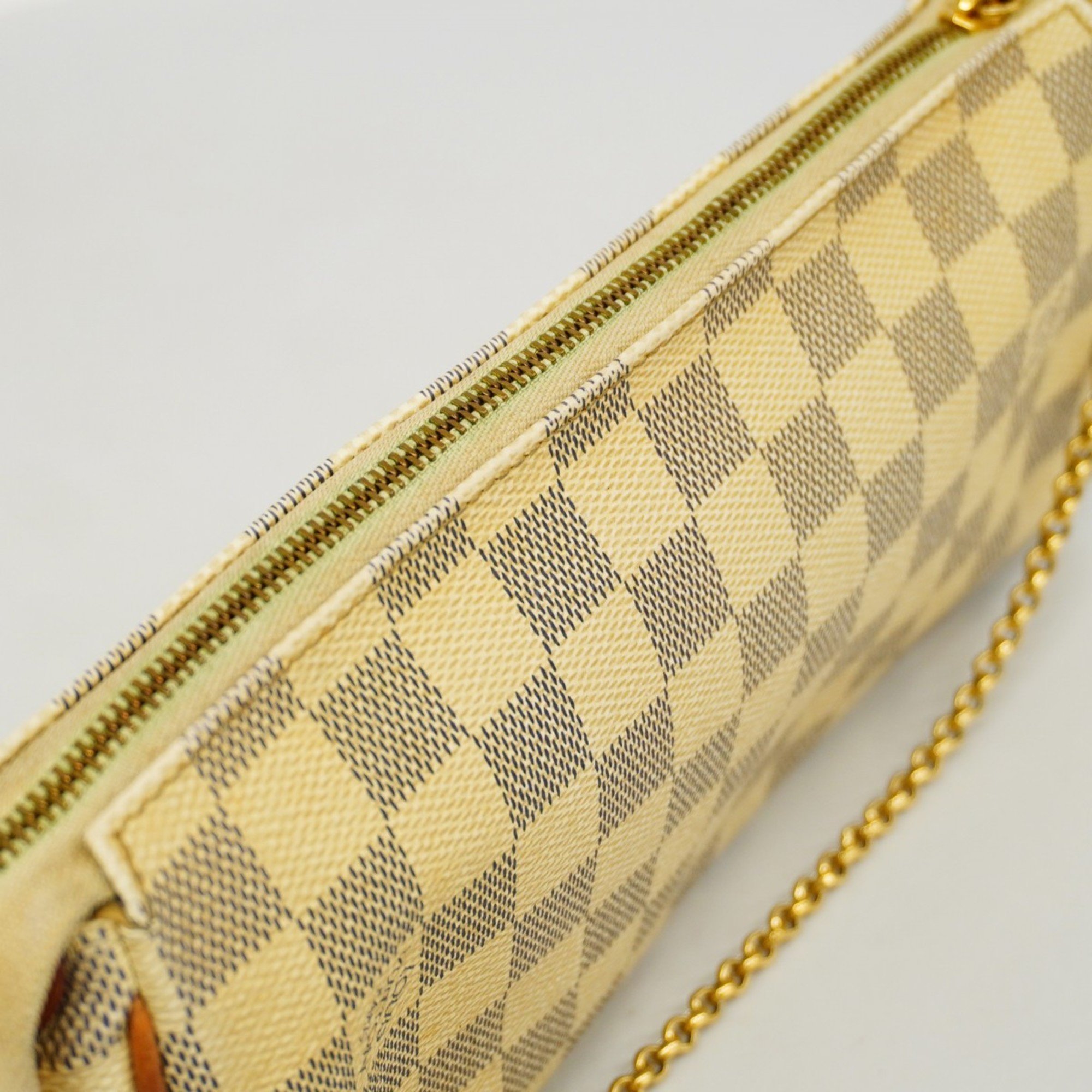 Louis Vuitton Shoulder Bag Damier Azur Eva N55214 White Ladies