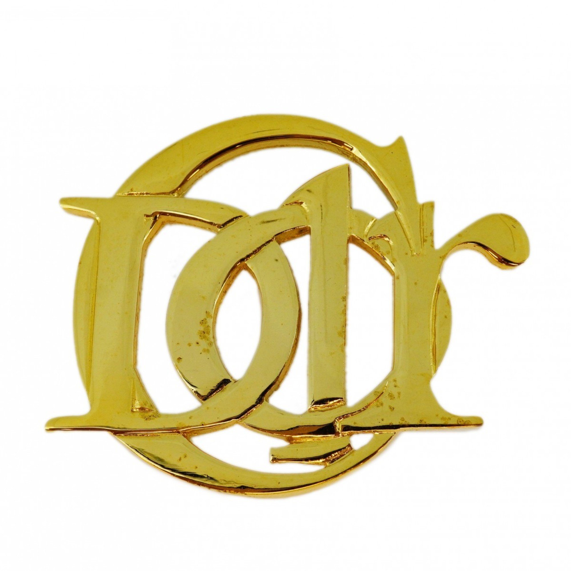 Christian Dior Brooch GP Plated Gold Ladies