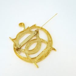 Christian Dior Brooch GP Plated Gold Ladies