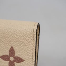 Louis Vuitton Tri-fold Wallet Monogram Empreinte Bicolor Portefeuille Victorine M80086 Crème Bois de Rose Ladies