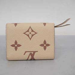 Louis Vuitton Tri-fold Wallet Monogram Empreinte Bicolor Portefeuille Victorine M80086 Crème Bois de Rose Ladies