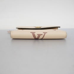 Louis Vuitton Tri-fold Wallet Monogram Empreinte Bicolor Portefeuille Victorine M80086 Crème Bois de Rose Ladies