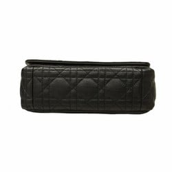 Christian Dior Shoulder Bag Cannage Leather Black Women's