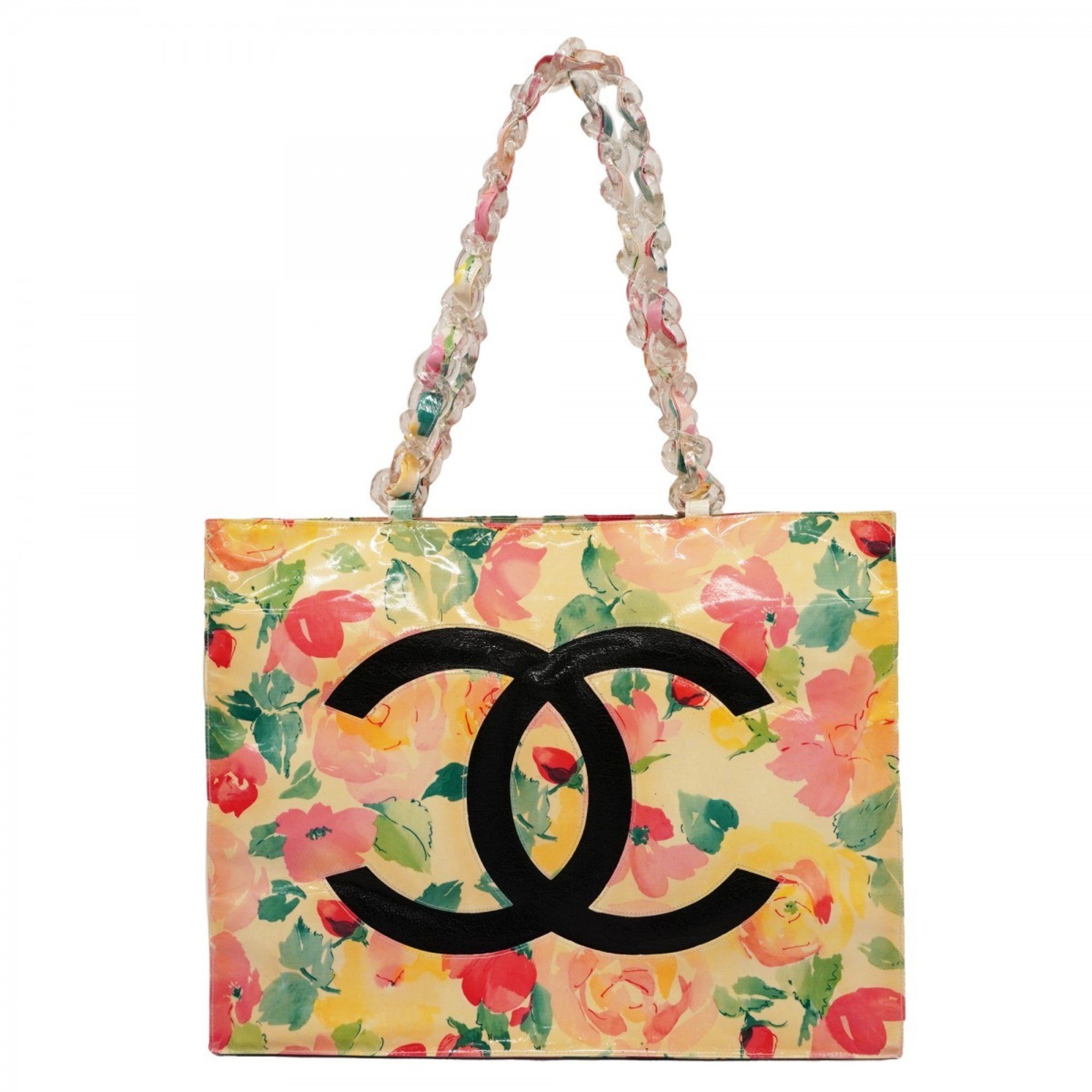 Chanel Tote Bag Coated Canvas Multicolor Women's