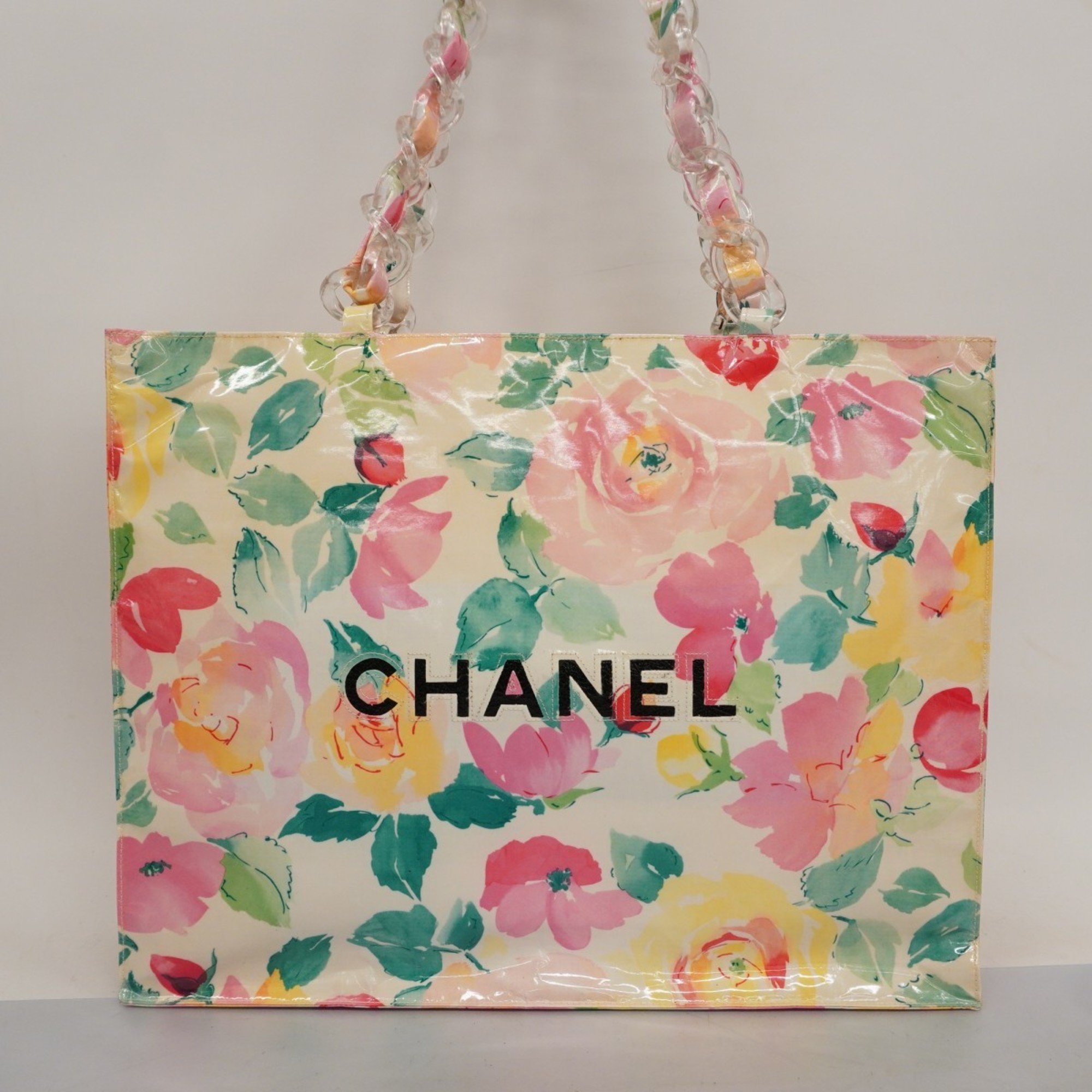 Chanel Tote Bag Coated Canvas Multicolor Women's