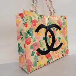 Chanel Tote Bag Coated Canvas Multicolor Women's