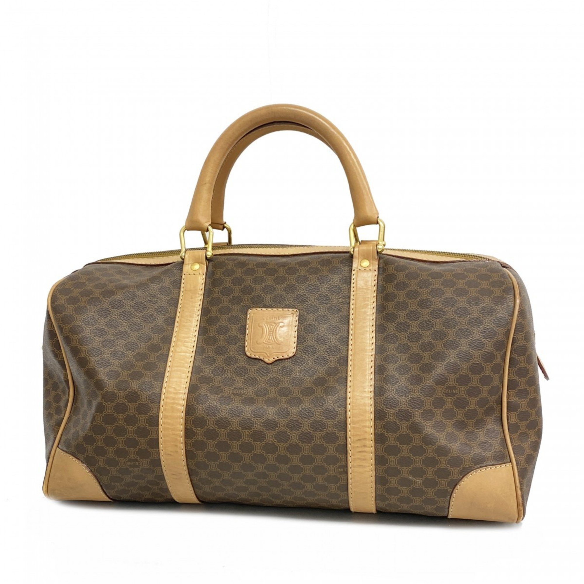 Celine Boston Bag Macadam Brown Men's Women's