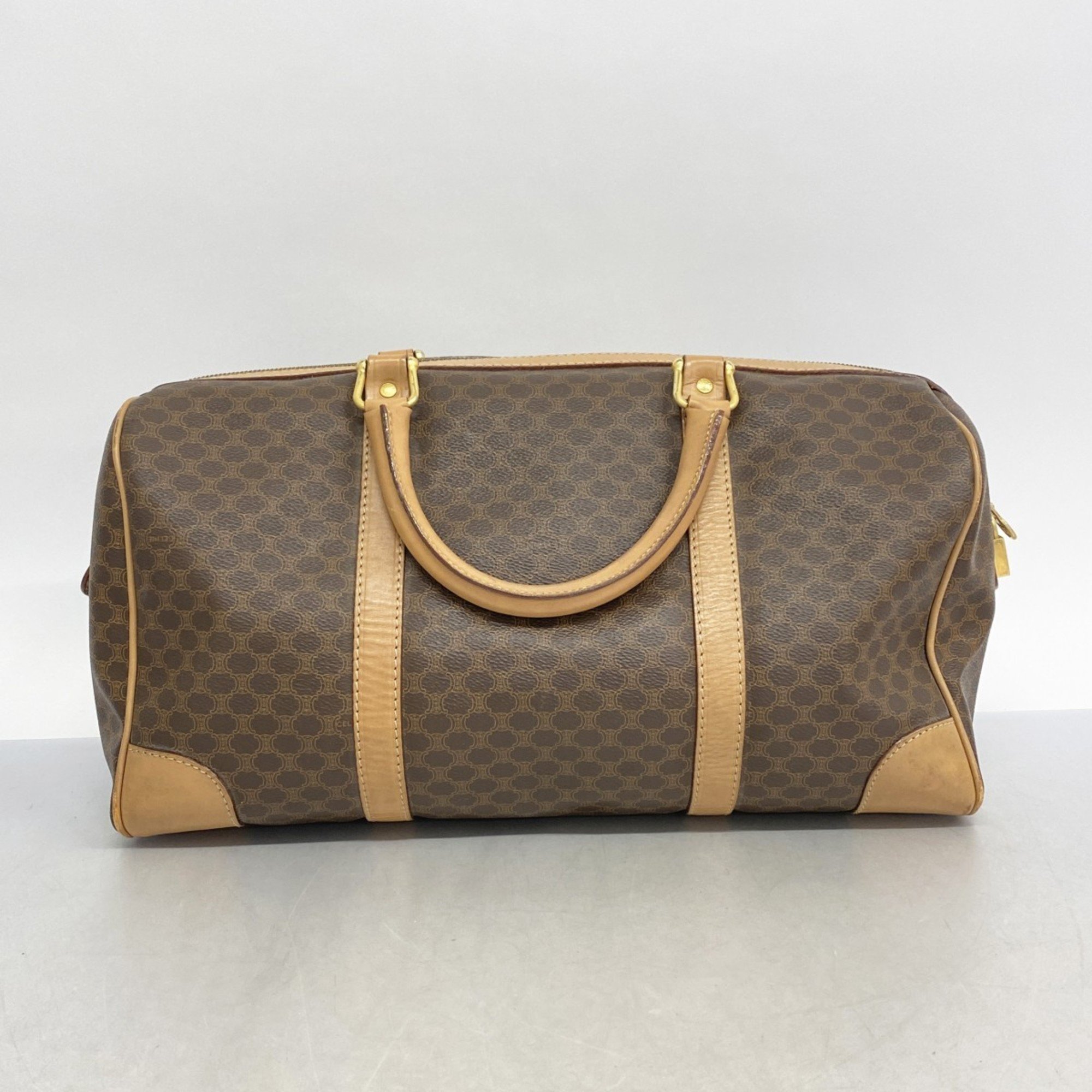 Celine Boston Bag Macadam Brown Men's Women's