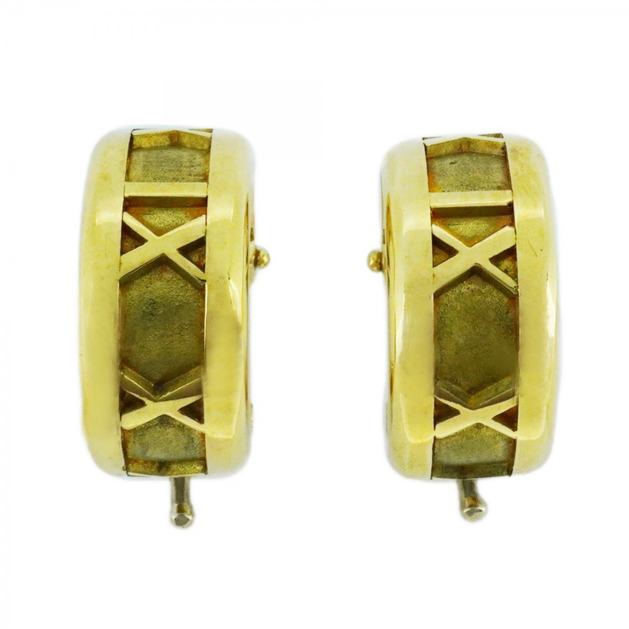 Tiffany Atlas Earrings K18YG Yellow Gold Ladies