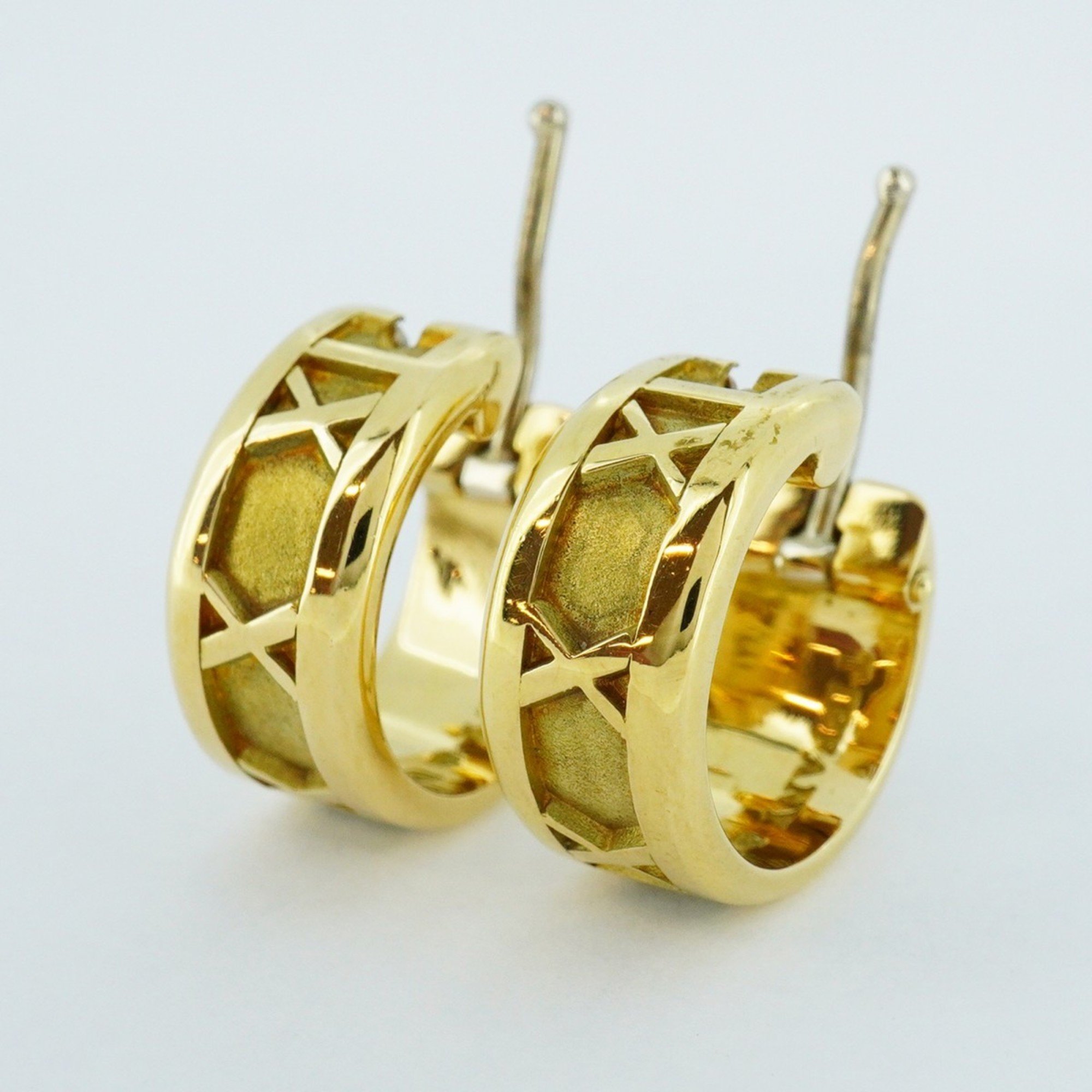 Tiffany Atlas Earrings K18YG Yellow Gold Ladies