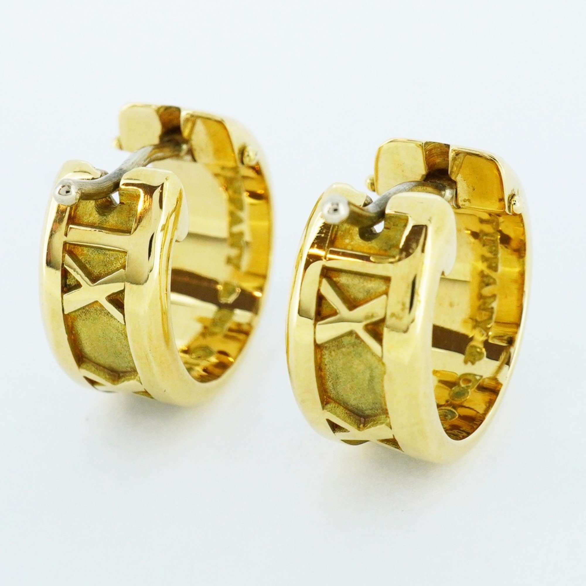 Tiffany Atlas Earrings K18YG Yellow Gold Ladies