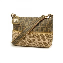 Fendi Shoulder Bag Zucca Zucchino Brown Women's