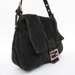 Fendi handbag mamma bucket corduroy black pink ladies