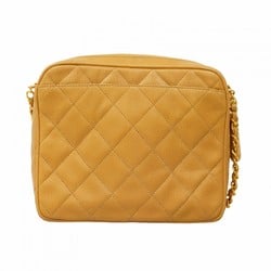 Chanel Shoulder Bag Matelasse Caviar Skin Beige Women's