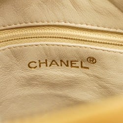 Chanel Shoulder Bag Matelasse Caviar Skin Beige Women's