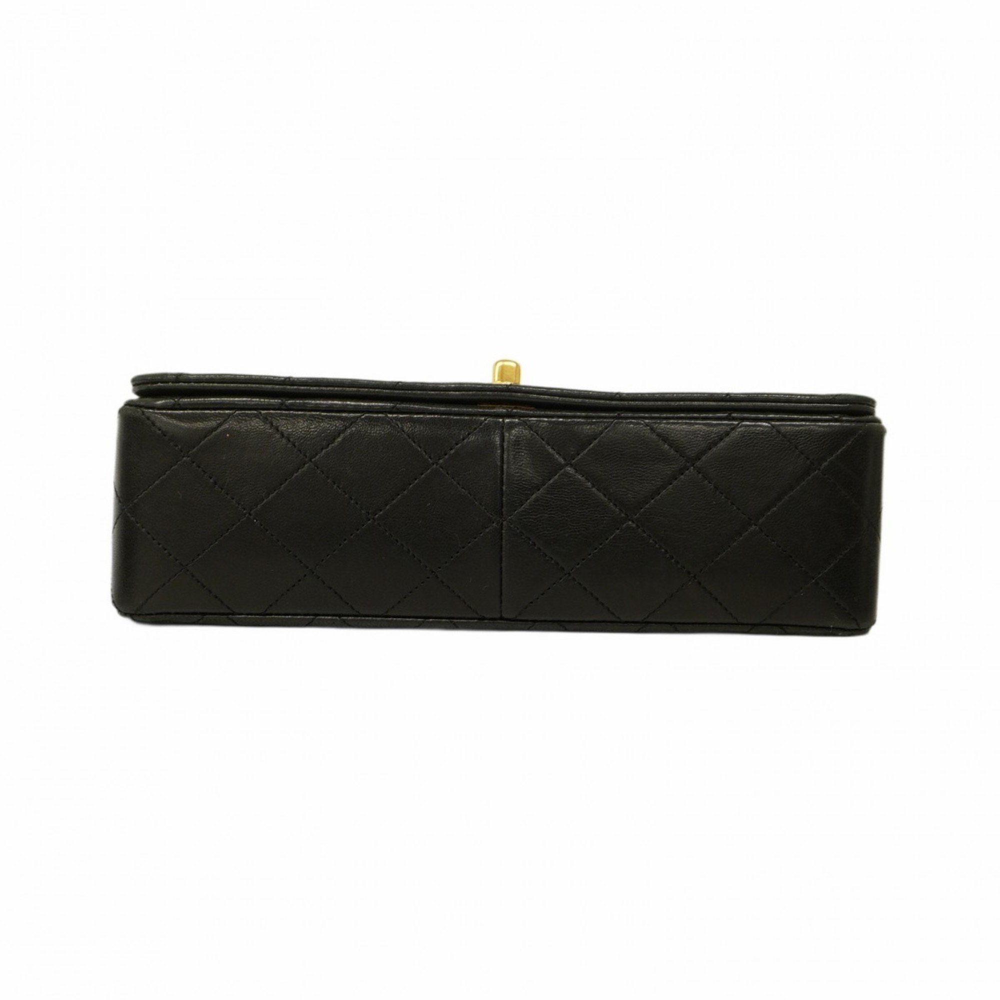 Chanel Shoulder Bag Matelasse Lambskin Black Women's