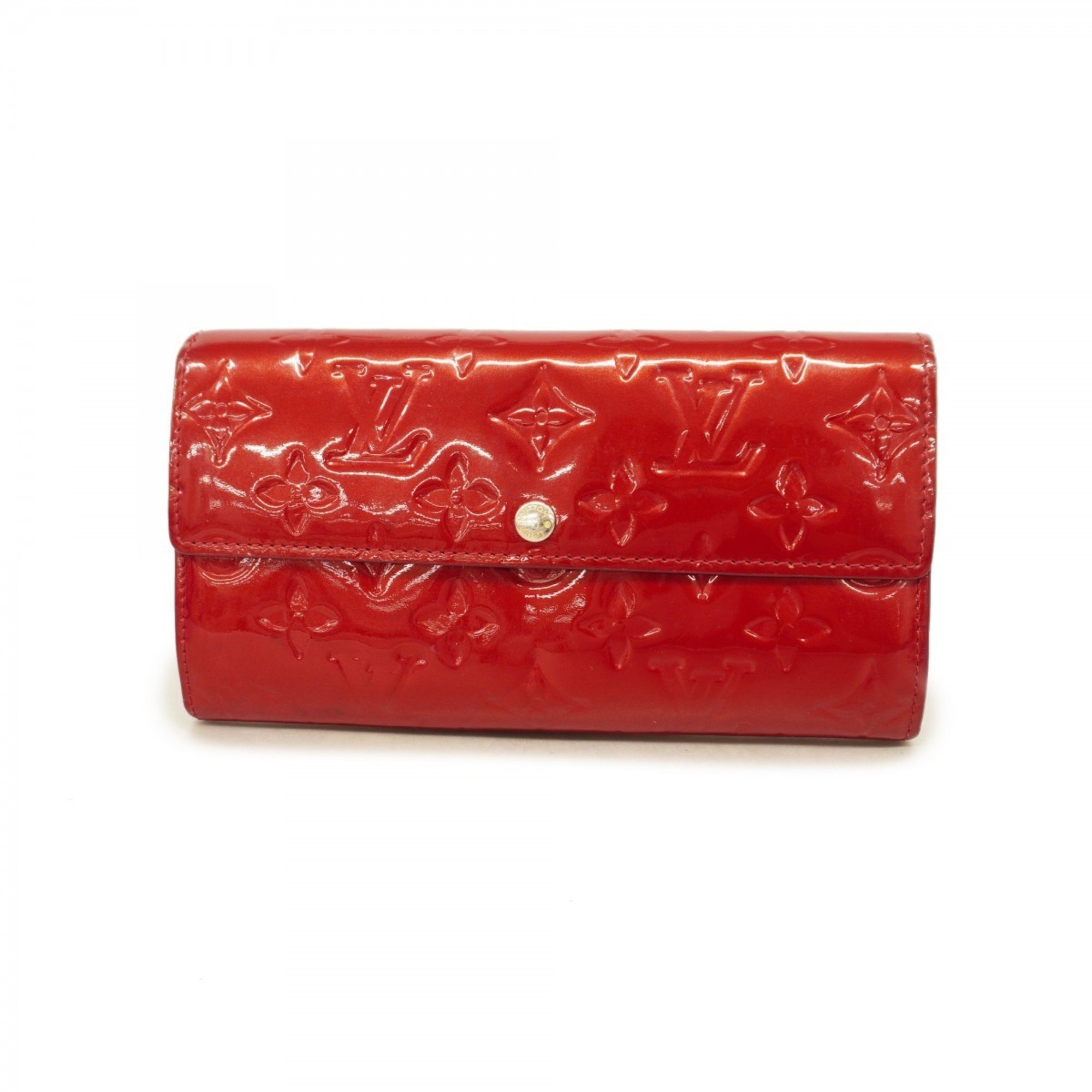 Louis Vuitton Long Wallet Vernis Portefeuille Sarah M93530 Pomme d'Amour Ladies