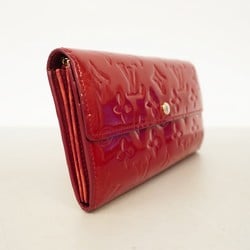 Louis Vuitton Long Wallet Vernis Portefeuille Sarah M93530 Pomme d'Amour Ladies