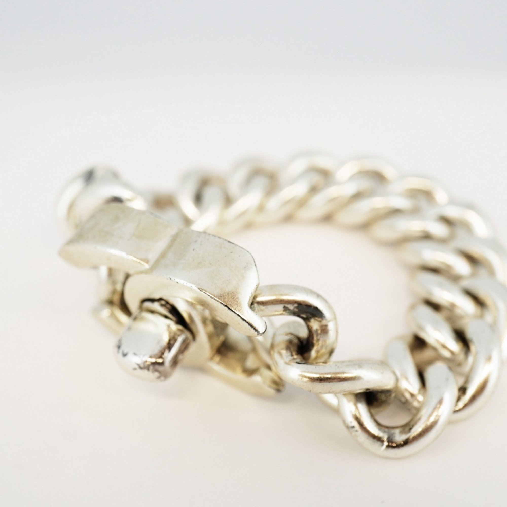 Chanel Bracelet Turnlock Metal Silver Ladies