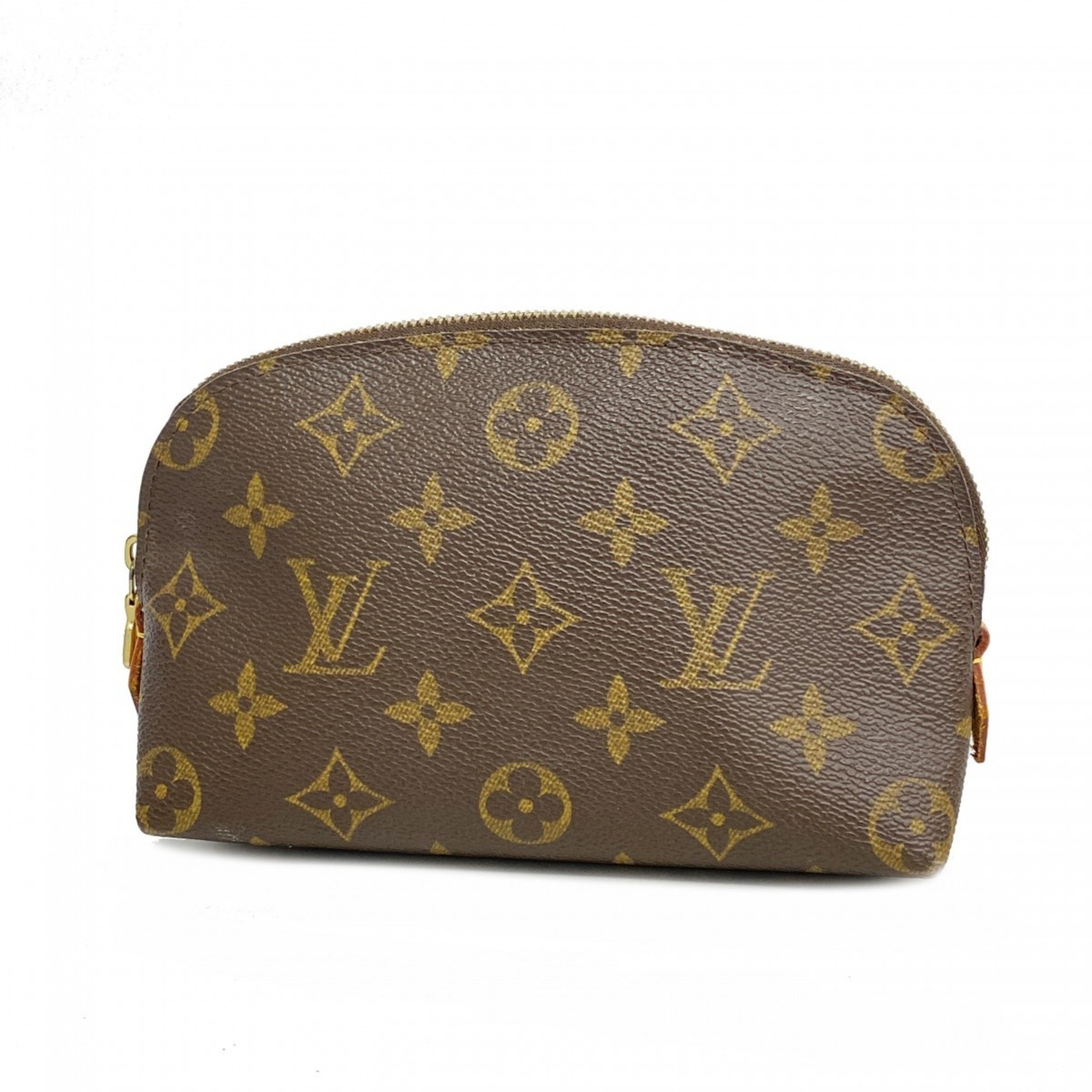 Louis Vuitton Pouch Monogram Pochette Tick M47515 Brown Ladies