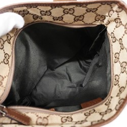 Gucci Tote Bag GG Canvas 28893 Leather Brown Women's