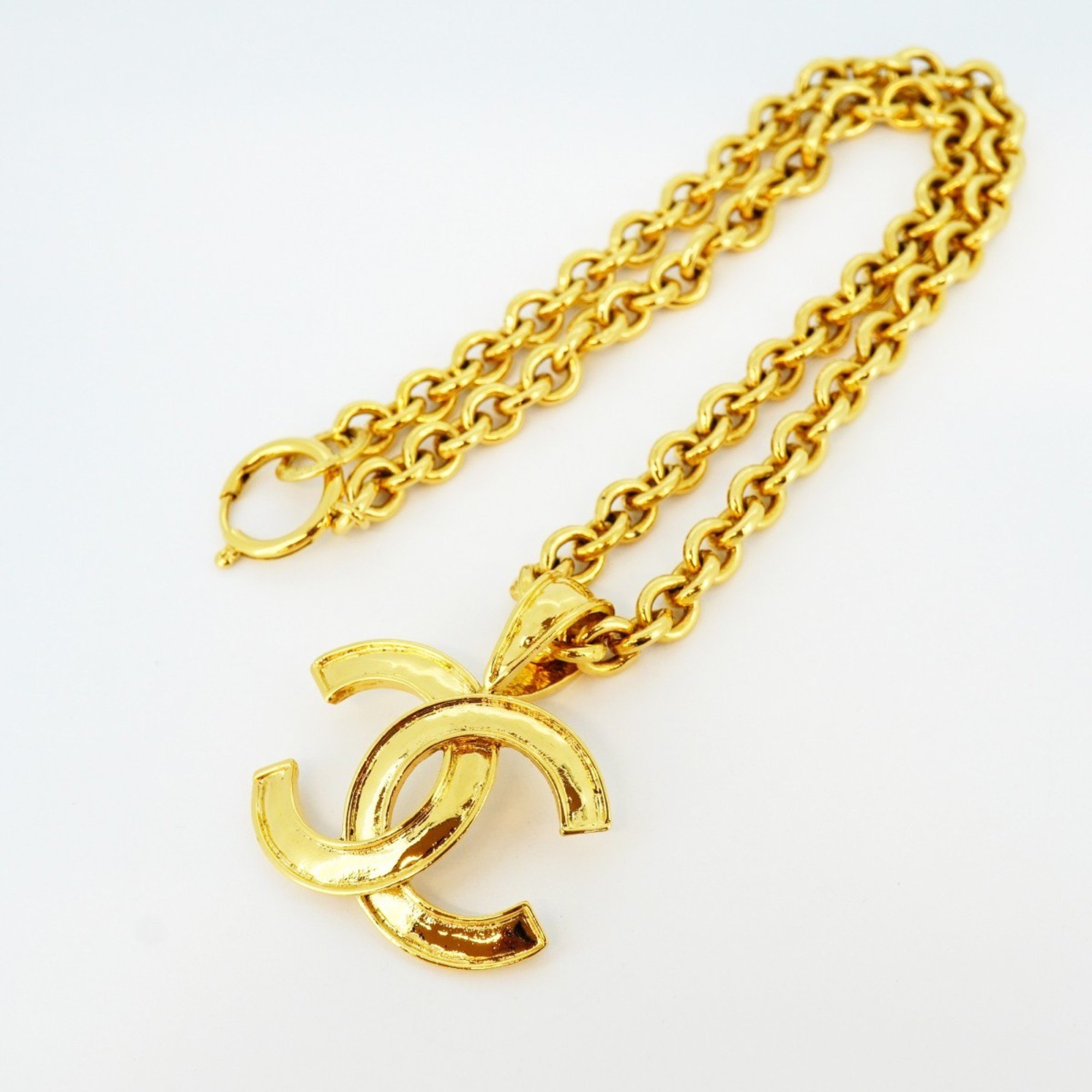 Chanel Necklace Coco Mark GP Plated Gold Ladies