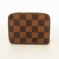 Louis Vuitton Wallets & Coin Cases Damier Zippy Purse N63070 Ebene Men's Women's