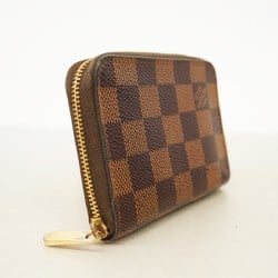 Louis Vuitton Wallets & Coin Cases Damier Zippy Purse N63070 Ebene Men's Women's