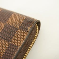 Louis Vuitton Wallets & Coin Cases Damier Zippy Purse N63070 Ebene Men's Women's