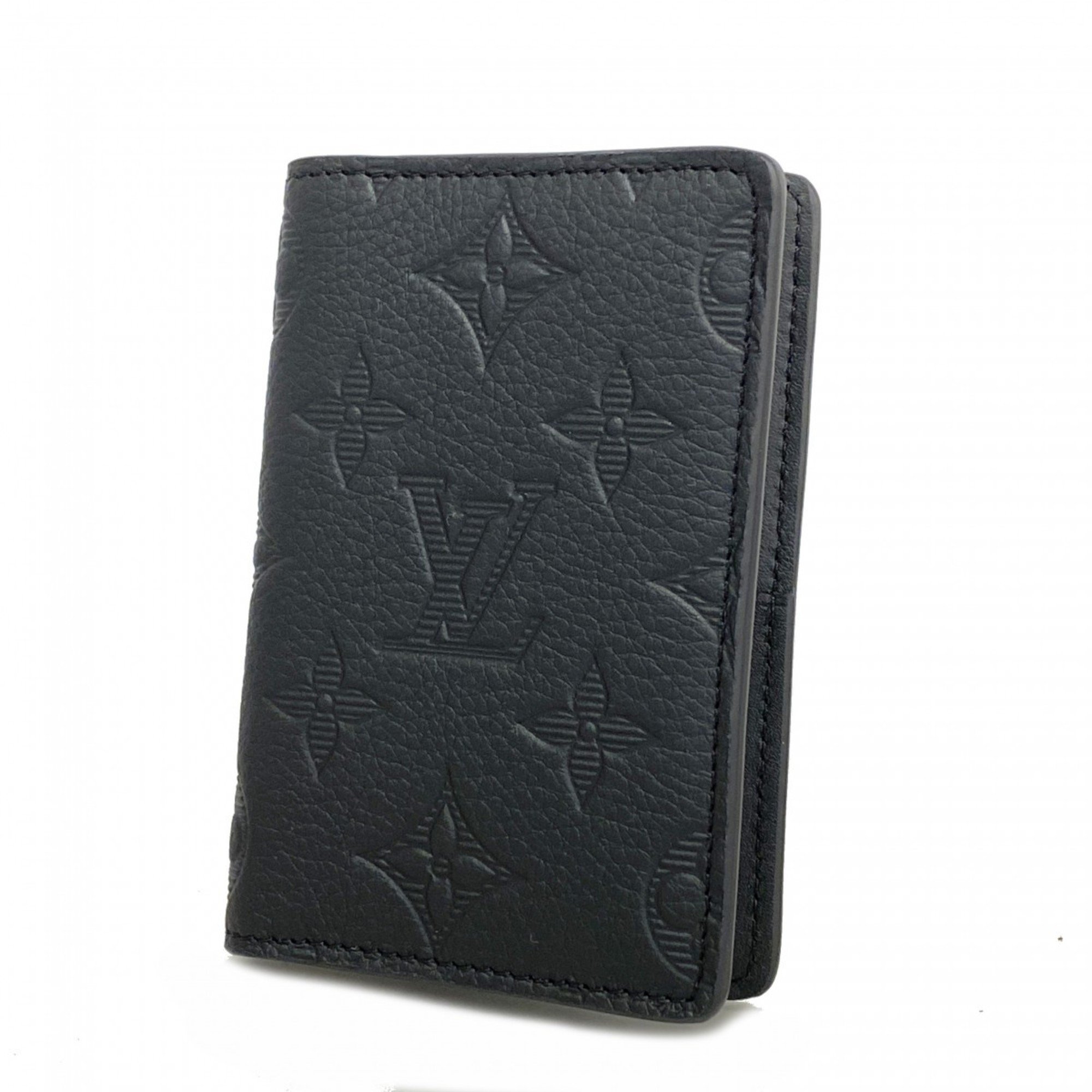 Louis Vuitton Business Card Holder/Card Case Monogram Shadow Organizer de Poche M62899 Black Men's Women's